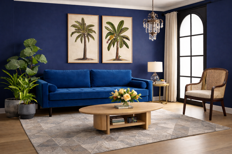 British Palms II – Natural Canvas