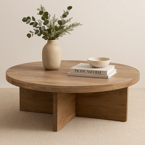 Mercedes Round Coffee Table - Natural