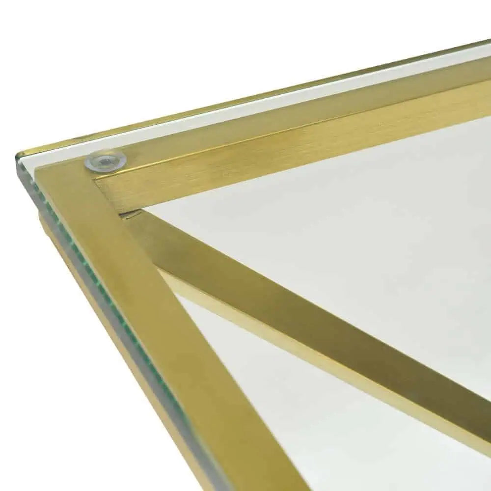 Nubia Glass and Gold Console Table