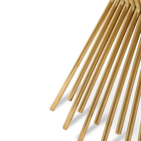 Starburst Glass and Gold Half-moon Console Table