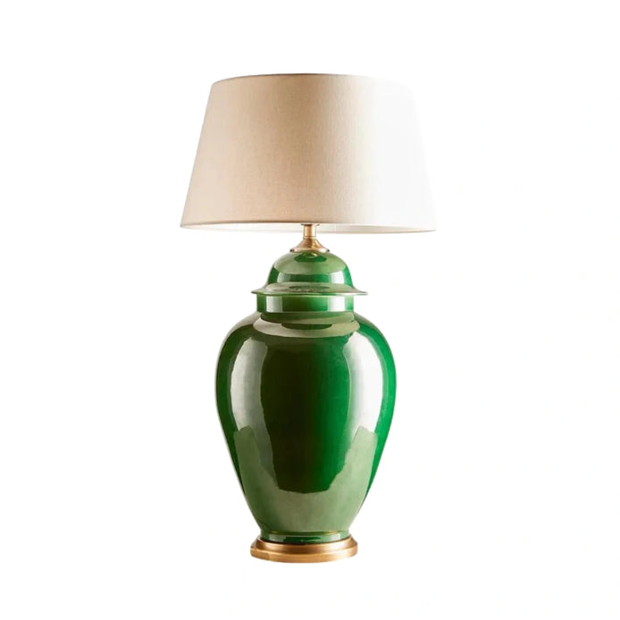 Emerald Beauty Ceramic Lamp