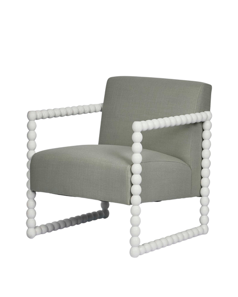 Santiago Oak Armchair - White/Seafoam